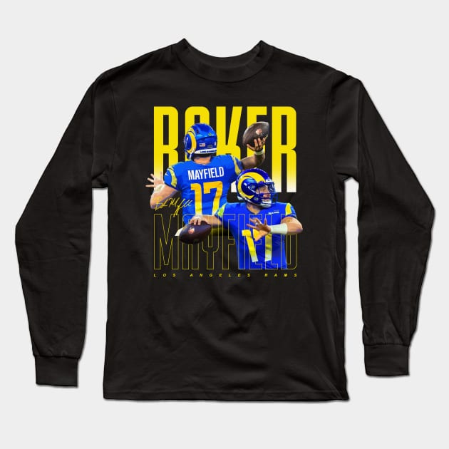 Baker Mayfield Long Sleeve T-Shirt by Juantamad